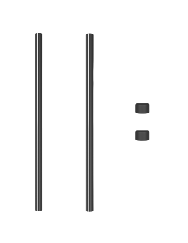 Palo della recinzione 2 pcs Grigio 120 cm