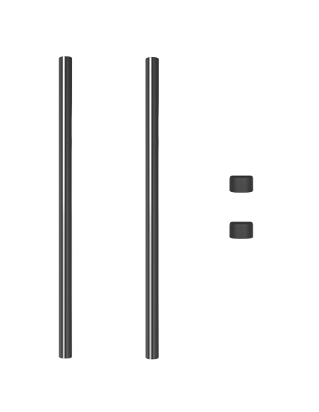 Palo della recinzione 2 pcs Grigio 120 cm