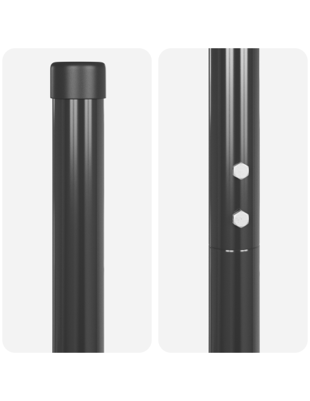 Pali per Recinzione 2 pcs Grigio 200 cm