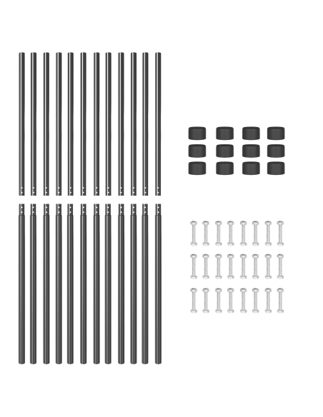 Pali per Recinzione 12 pcs Grigio 200 cm