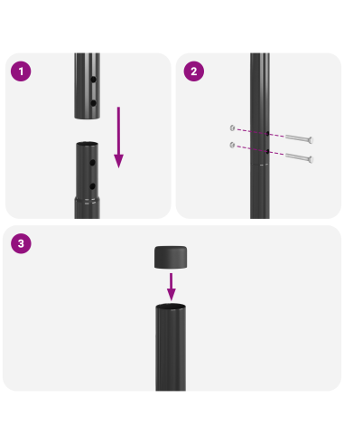 Palo della recinzione 2 pcs Grigio Acciaio Verniciato a Polvere