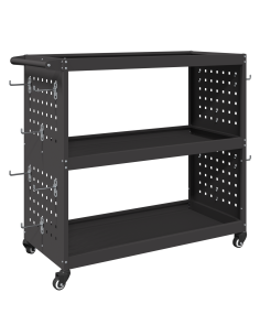 Carrello per Attrezzi con lo scaffale Nero 75 x 35 x 73 cm