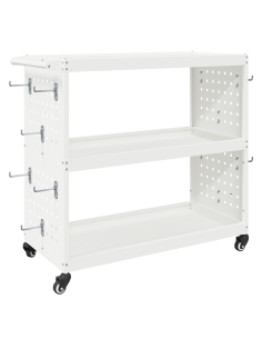 Carrello per Attrezzi con lo scaffale Bianco 75 x 35 x 73 cm
