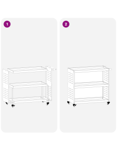 Carrello per Attrezzi con lo scaffale Nero 75 x 35 x 73 cm 2