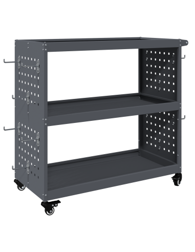 Carrello per Attrezzi con lo scaffale Antracite 75 x 35 x 73 cm