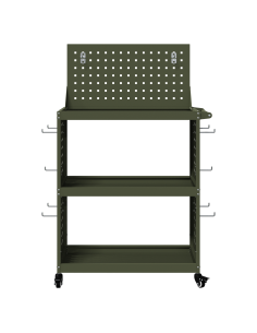 Carrello per Attrezzi con ruota Verde oliva 65 x 35 x 111 cm 2