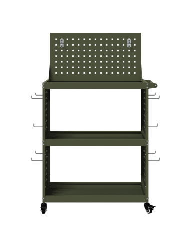 Carrello per Attrezzi con ruota Verde oliva 65 x 35 x 111 cm