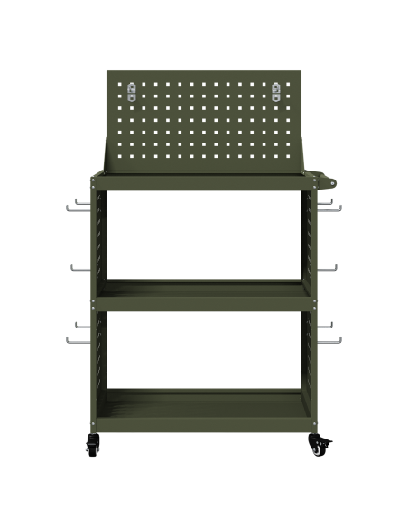 Carrello per Attrezzi con ruota Verde oliva 65 x 35 x 111 cm