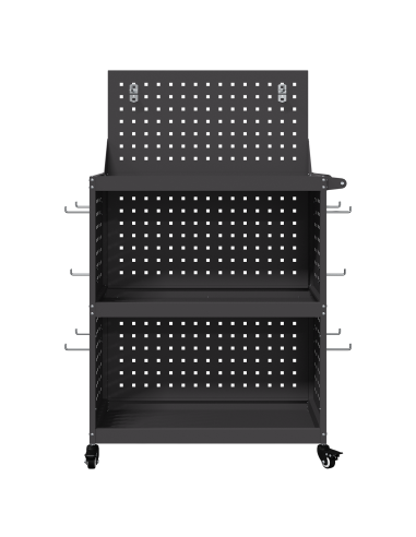 Carrello per Attrezzi con lo scaffale Nero 65 x 35 x 111 cm