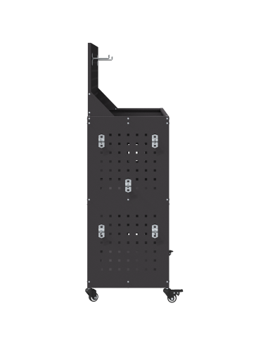 Carrello per Attrezzi con lo scaffale Nero 65 x 35 x 111 cm