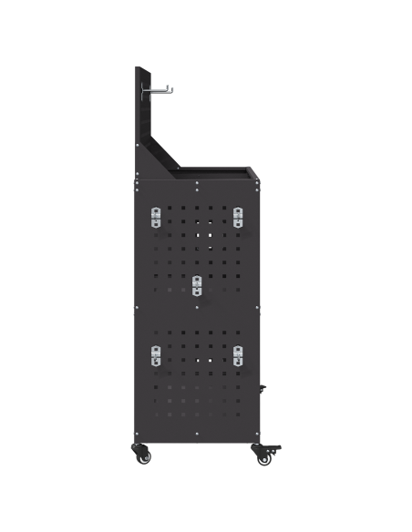 Carrello per Attrezzi con lo scaffale con ruota con archiviazione Nero 65 x 35 x 111 cm