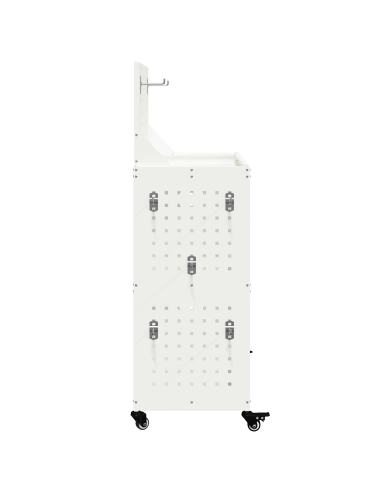 Carrello per Attrezzi con lo scaffale Bianco 65 x 35 x 111 cm