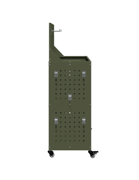 Carrello per Attrezzi Oliver verde 65 x 35 x 111 cm Metallo