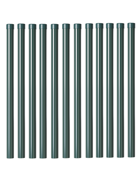 Palo della recinzione 12 pcs Verde 50 cm