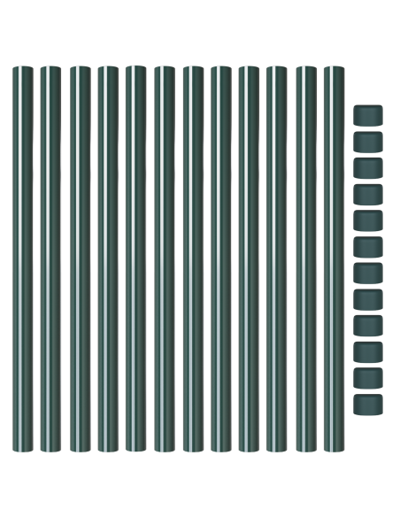 Palo della recinzione 12 pcs Verde 60 cm