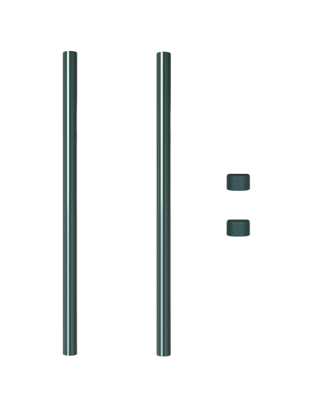 Palo della recinzione 2 pcs Verde 100 cm