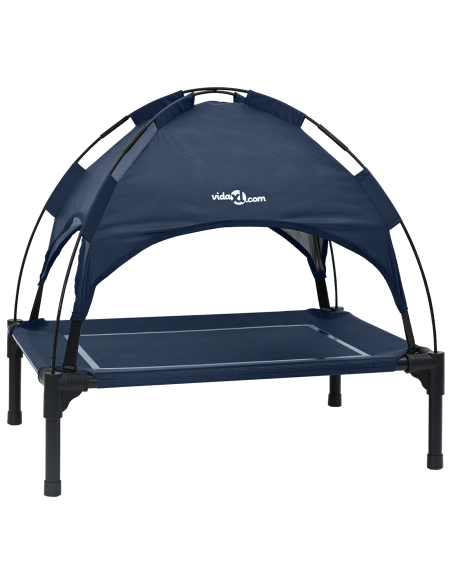 Letto rialzato per cani Navy Blue Tessuto, Metallo 71 x 64 x 71 cm