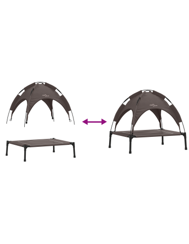 Letto per Cani Marrone 71 x 64 x 71 cm Acciaio