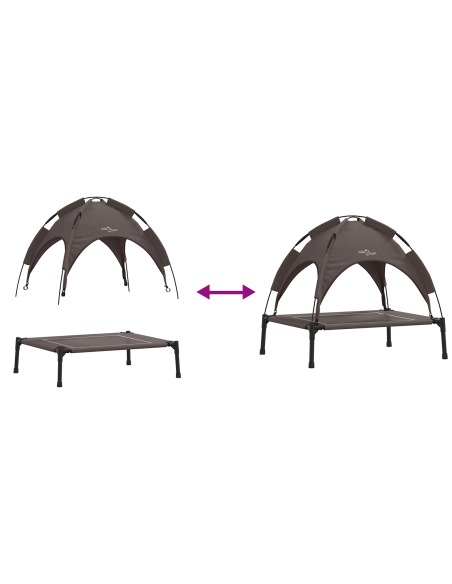 Letto per Cani Marrone 71 x 64 x 71 cm Acciaio