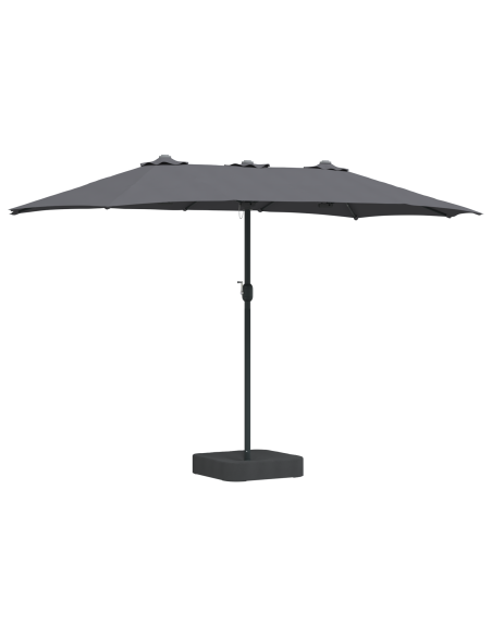 Ombrello da giardino Antracite 385 x 209 x 244 cm Tessuto