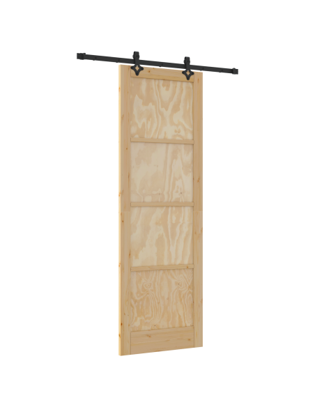 Porta Scorrevole con Set di Ferramenta 'ORKDAL'Legno Massello di Pino