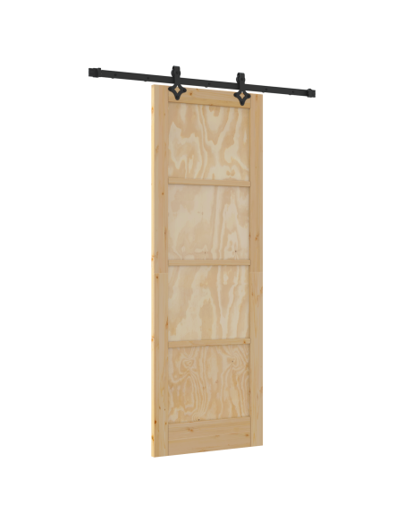 Porta Scorrevole con Set Hardware 'ORKDAL'Legno Massiccio di Pino