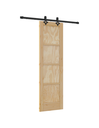 Porta scorrevole ORKDAL Marrone 61 x 198,5 cm Pino massello