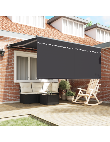 Tenda Retrattile Antracite 350 x 300 cm Poliestere e Alluminio