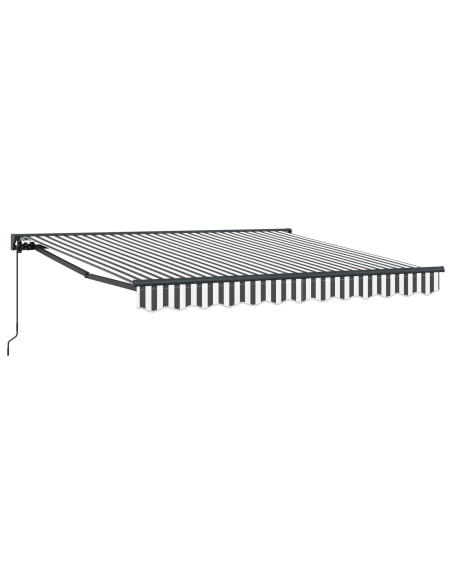 Tenda Retrattile Antracite e Bianco 350x250 cm