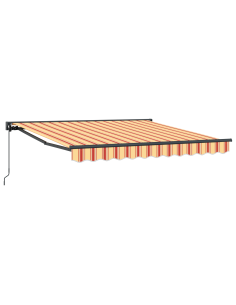 Tenda Retrattile Multicolore 350 x 250 cm Poliestere e Metallo