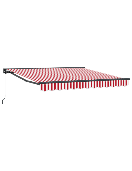 Tenda Retrattile Striscia Rossa e Bianca 350x250 cm