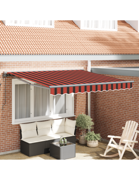 Tenda Retrattile Arancione e Marrone 350x250 cm