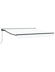 Tenda Retrattile Bianco 350 x 250 cm Poliestere e Metallo