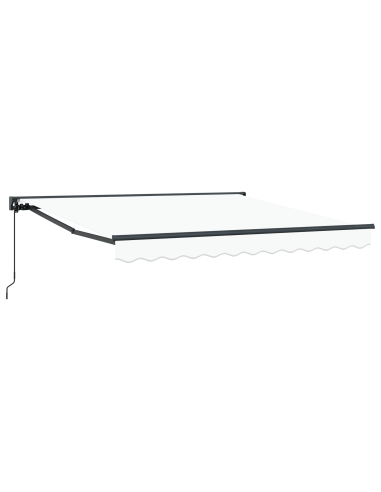 Tenda Retrattile Bianco 350 x 250 cm Poliestere e Metallo