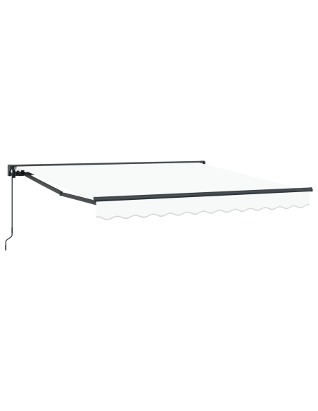 Tenda Retrattile Bianco 350 x 250 cm Poliestere e Metallo