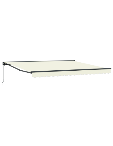 Tenda Retrattile Crema 400 × 300 cm Poliestere e Metallo