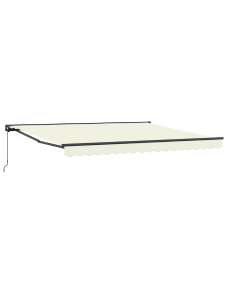 Tenda Retrattile Crema 400 × 300 cm Poliestere e Metallo