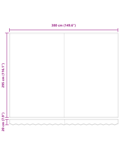 Tenda Retrattile Crema 400 × 300 cm Poliestere e Metallo