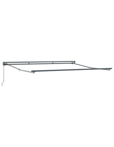 Tenda Retrattile Blu e Bianco 400 × 300 cm Poliestere e Metallo