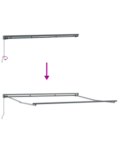 Tenda Retrattile Crema 400 × 300 cm Poliestere e Metallo 2