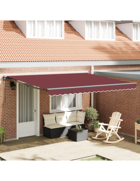 Tettuccio Elettrico Semi-Cassette Rosso Borgogna 400x300 cm