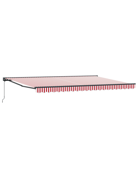 Tenda Retrattile Striscia Rossa e Bianca 500x300 cm