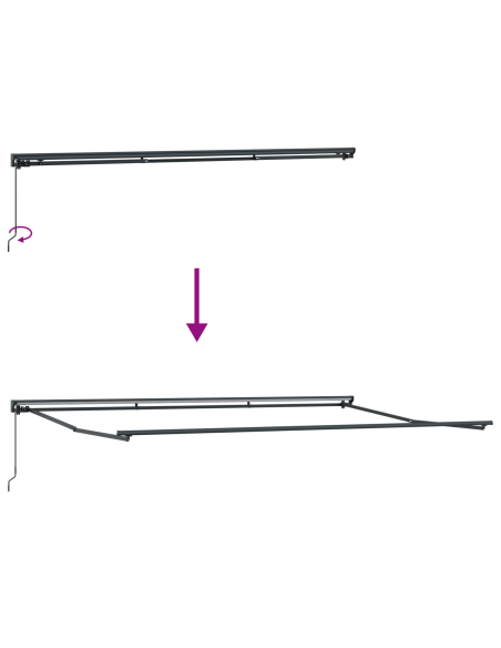 Tenda Retrattile Arancione e Nero 500 × 300 cm