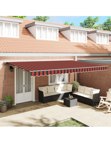 Tenda Retrattile Arancione e Nero 500 × 300 cm