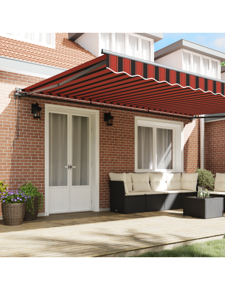 Tenda Retrattile Arancione e Marrone 500x300 cm