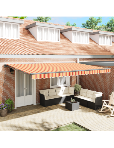 Tenda Retrattile Multicolore 500 × 300 cm Poliestere e Metallo