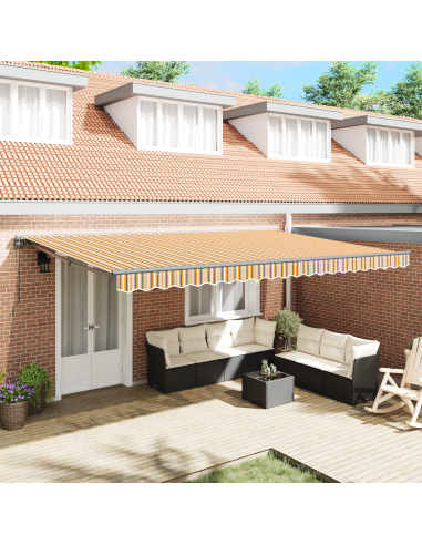 Tenda Retrattile Giallo e Grigio 500 × 300 cm