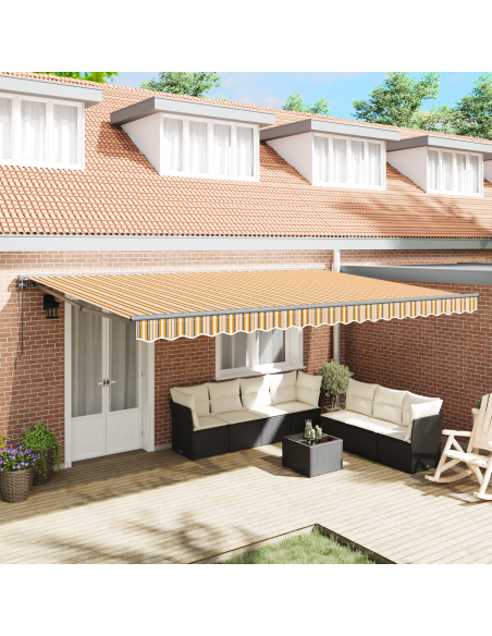 Tenda Retrattile Giallo e Grigio 500 × 300 cm