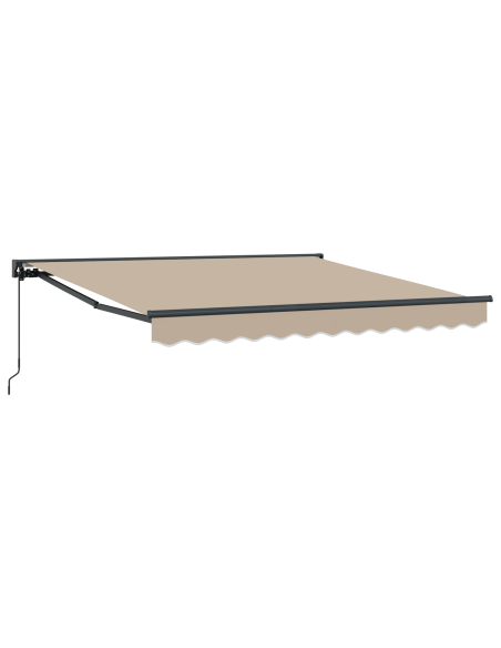 Tenda Retrattile Beige 300 x 250 cm Poliestere e Metallo