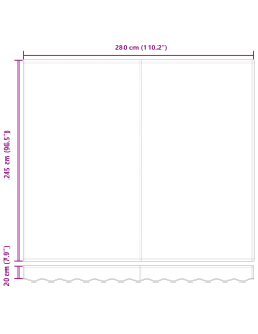 Tenda Retrattile Beige 300 x 250 cm Poliestere e Metallo